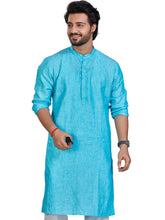 Linen Kurta for Men - Blue | KULM60LBLU