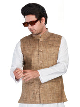 Cotton Nehru Jacket for Men - Brown | WCNVGKBR38