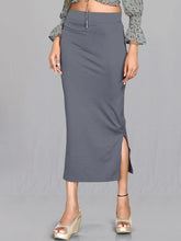 Women's Grey Lycra High Rise Saree Shapewear-1-PL-GREY