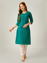 Light Green Embroidered Women Kurta Pant Set-Lightgreen1062