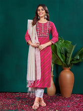 Women Kurta Pant Dupatta Set-1077RANI