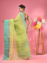 Lemon Yellow Pure Cotton Tant Saree With Woven Designs-MA51TT43480076