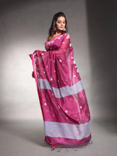 Purple Cotton Silk Saree With Texture Border-MA54CTSL33610112