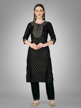 Women Kurta Pant Dupatta Set-BLACK1117