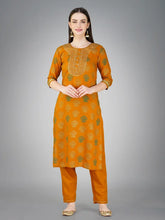 Women Kurta Pant Dupatta Set-YELLOW1117