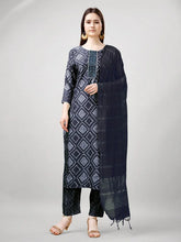 Women Kurta Pant Dupatta Set-1138GRAY