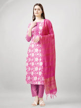 Women Kurta Pant Dupatta Set-1139PINK