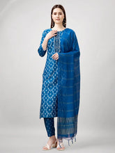 Women Kurta Pant Dupatta Set-1140BLUE