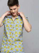 Men Purple Printed Casual Co ord Set-AM-66-16-Lavender