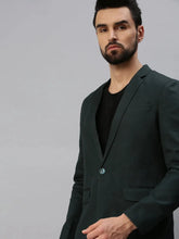 Men Green Solid Party Blazers-SOBLZ256-Green