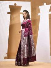 Purple Silk Banarasi Saree With Zari Woven Designs-MA53BSL44830040