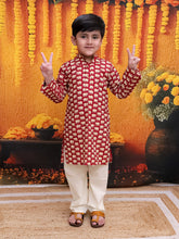 Kurta Pajama Set for Boys - Red | BD24KP75RDA