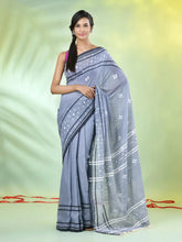 Blue Cotton Saree With Nakshi Zari Borders-MA66BCT431050027