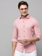Men Pink Printed Casual Shirt-DIXIFPRINT-4802-Pink