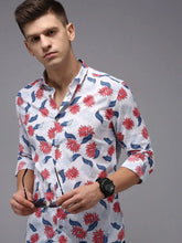 Men White Printed Casual Shirt-JHONOPRINT-1492-White