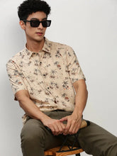 Men Beige Floral Casual Casual Shirts-JUPITERPRINT-1773-Beige
