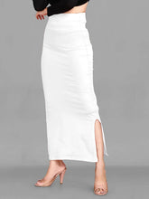 Women's White Lycra High Rise Saree Shapewear-16-PL-WHITE