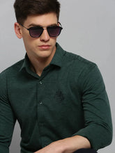Men Green Solid Casual Shirt-FORDKNITS-4478-Green