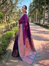 Womens Fashion Ethnic Kanjeevaram Purple Color Sarees-MLSHWSA2049PUP