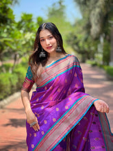 Womens Fashion Ethnic Paithani Violet Color Sarees-MLSHWSA2001VLT