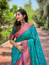 Womens Fashion Ethnic Paithani Green Color Sarees-MLSHWSA2000GRN