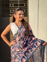 Womens Fashion Ethnic Kanjeevaram Navy Blue Color Sarees-MLSHWSA1933NBL