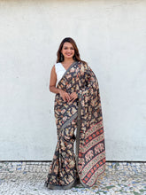 Womens Fashion Ethnic Kanjeevaram Black Color Sarees-MLSHWSA1932BLK