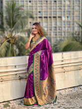 Womens Fashion Ethnic Paithani Purple Color Sarees-MLSHWSA1910PUP
