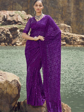 Womens Premium Fashion Ethnic Purple Color Saree-MLSHWSA2097PUP0ONE