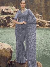 Womens Premium Fashion Ethnic Grey Color Saree-MLSHWSA2094GRY0ONE