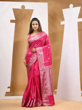 Pink Silk Banarasi Saree With Zari Woven Designs-MA53BSL44830041