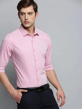 Men Pink Textured Formal Shirt-RHIZOMAPRINT-8023-Pink