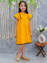 Pure Cotton Dress for Girls - Orange | BS24DR61ORA