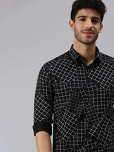 Men Black Printed Casual Shirt-CORAPRINT-1113-Black