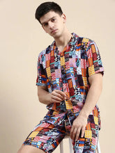 Men Multi Printed Casual Co ord Set-SEABREEZE-2138-Multi
