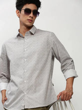 Men White Printed Casual Casual Shirts-YAYIN-1576-Offwhite
