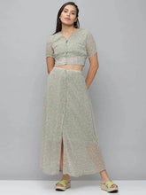 Women's Green Printed Co-Ords-AE-7066-Green