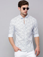 Men White Printed Casual Shirt-TKTPRINT-120-White