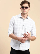 Men White Checked Casual Shirt-BLAZOCHECKS-4654-White