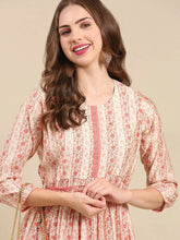 Women's Cream Printed Kurta SetKC-1030-Cream