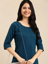 Women's Blue Solid Kurta SetKC-3327-Teal