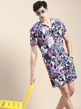 Men Multi Printed Casual Co ord Set-AM-90-08-Multi