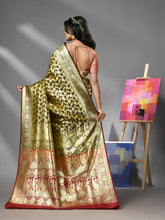 Brown Silk Banarasi Saree With Zari Woven Designs-MA52BSL441050010