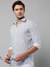 Men White Solid Casual Shirt-ELICAPRINT-4822-White