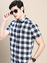 Men White Checked Casual Shirt-WILLACHECKS-98-White