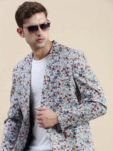 Men Multi Printed Casual Blazer-SOBLZ-71-8-Multi