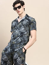 Men Black Printed Casual Co ord Set-AM-91-5-Black