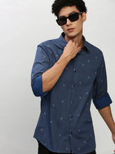 Men Navy Striped Casual Casual Shirts-YAYIN-1585-Navyblue