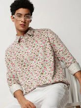 Men White Floral Casual Casual Shirts-AMALTHEA-1806-White