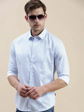 Men White Geometrical Casual Shirt-STANLEY-9258-White